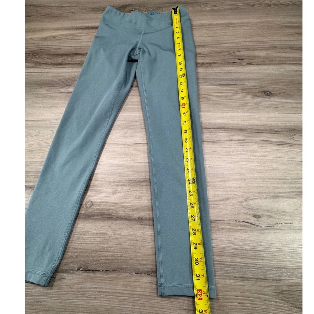 90‎ Degree by Reflex Girls Large 12 Dusty Blue Crossover Waist Active Leggings